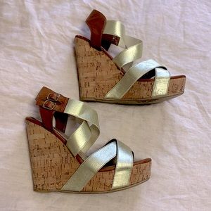 Chinese Laundry Cork Wedge Sandals